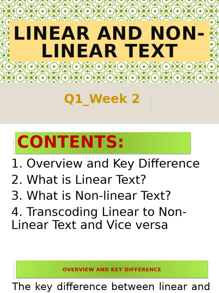 Understanding Linear vs Non-Linear Text | PDF | Nonlinear System | Chart