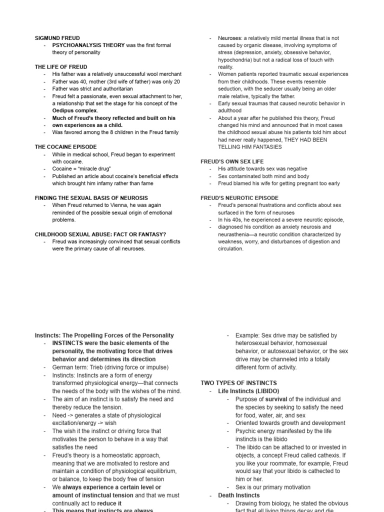 Freud's Psychoanalysis: Key Concepts Explained | PDF | Id | Sigmund Freud