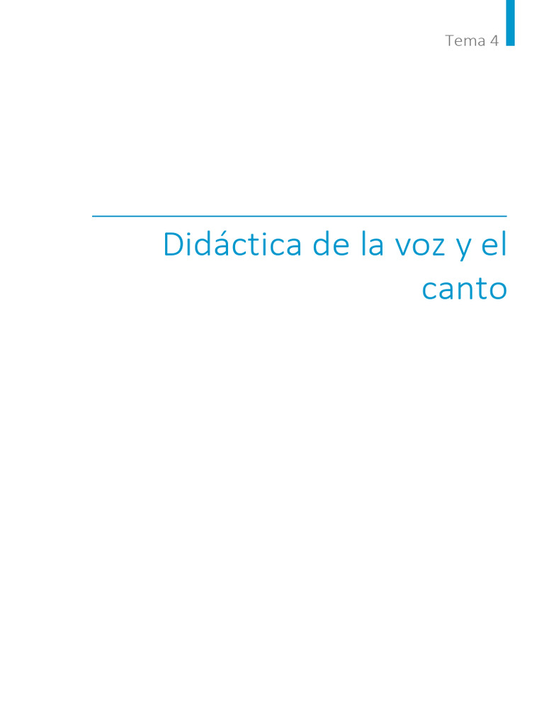 Didáctica de la Voz y el Canto | PDF | Canciones | Canto