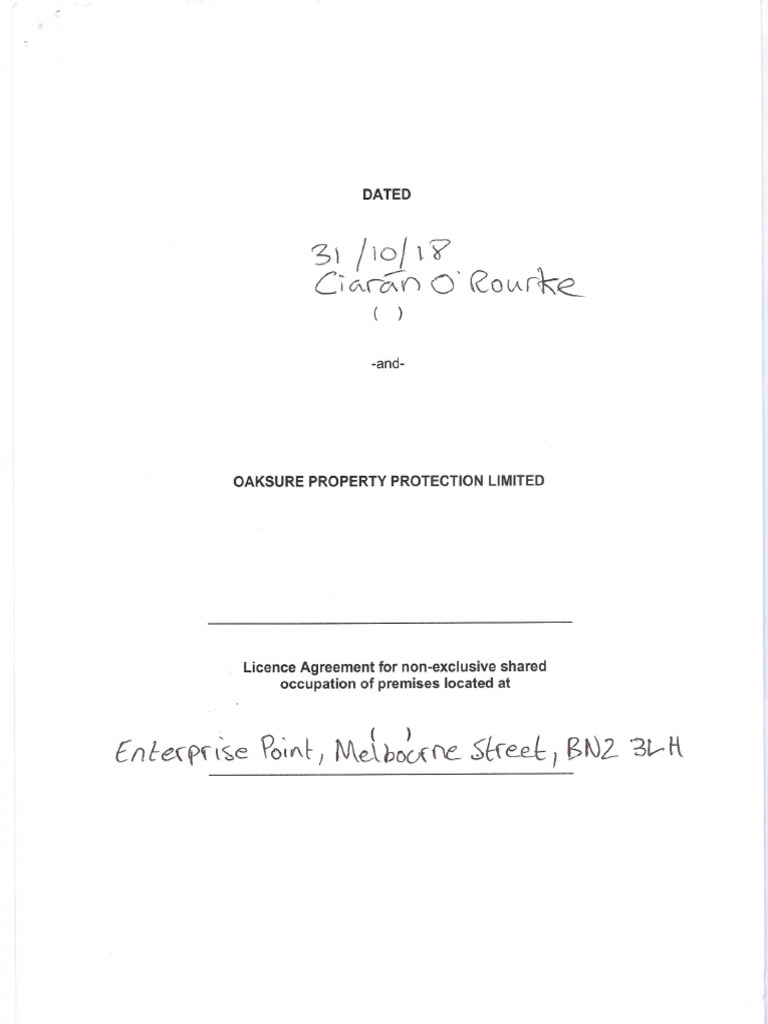 License Agreement - Ciaran O Rourke | PDF