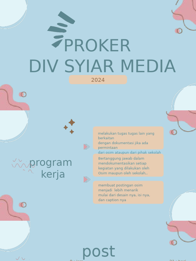 Proker 2024 Divisi Syiar Media | PDF