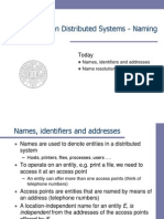 Introduction Distributed Systems - Naming: Today