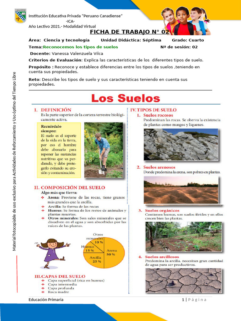 Tipos de Suelo para Cuarto Grado | PDF