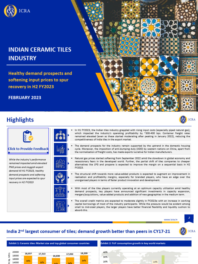Thematic - Ceramic Tiles - Feb 3, 2023 | PDF | Natural Gas | Profit ...
