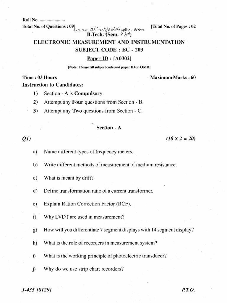 Ece3 Emi Dec09 | PDF | Science & Mathematics | Technology & Engineering
