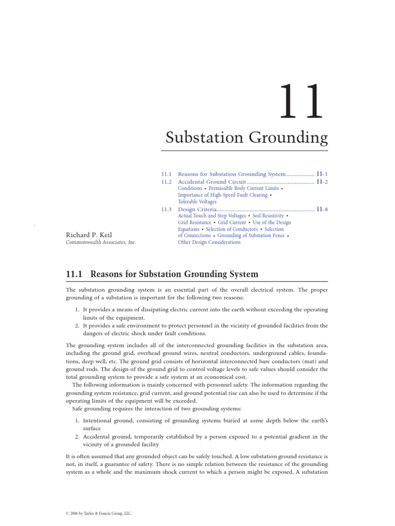 Substation Grounding System Design | PDF | Electrical Substation ...
