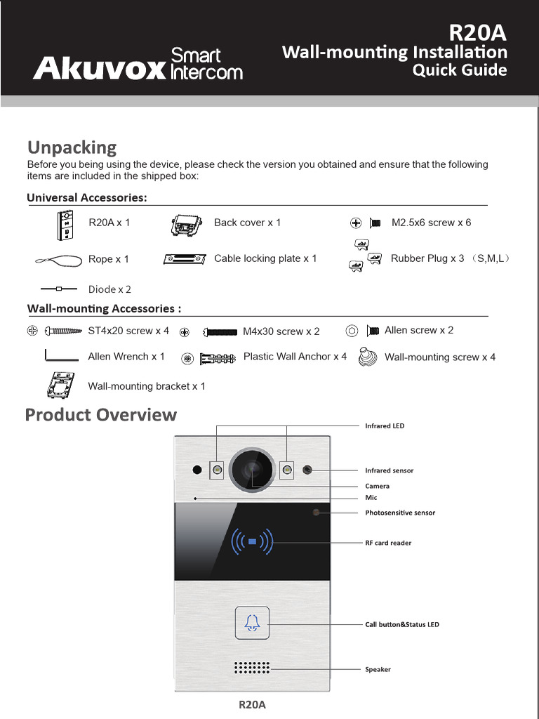 AK-R20A - Installation Guide | PDF | Screw | Gnu