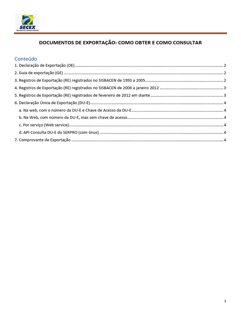 Documentos e Consultas de Exportação | PDF | Negócios | Finanças e ...