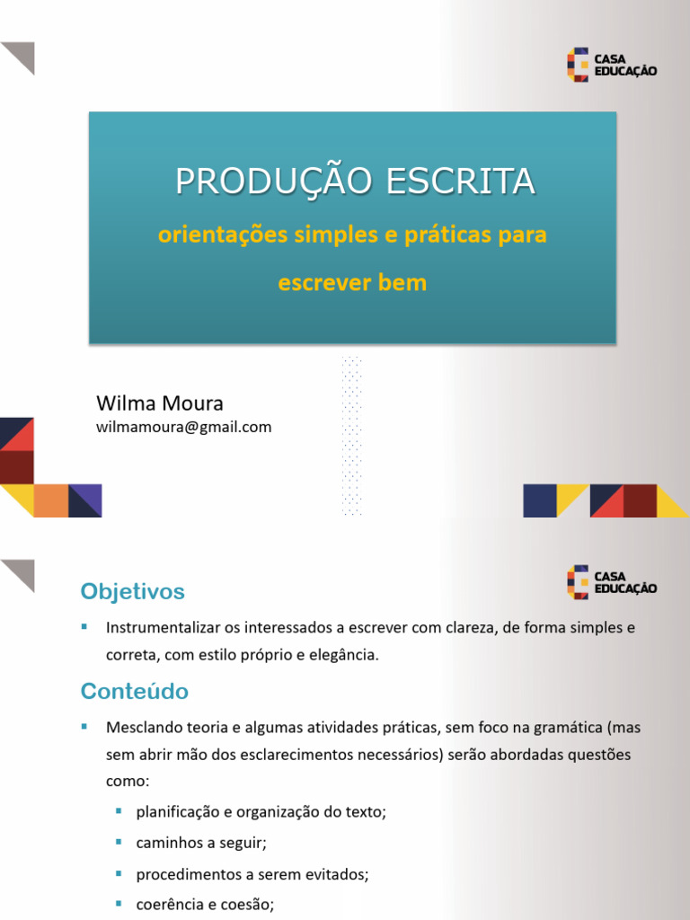 Material Aula 1 - Produção Escrita | PDF | Inteligência artificial ...
