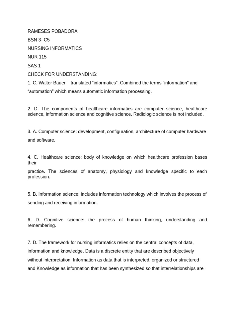 Nursing Informatics Overview and Concepts | PDF | Operating System ...