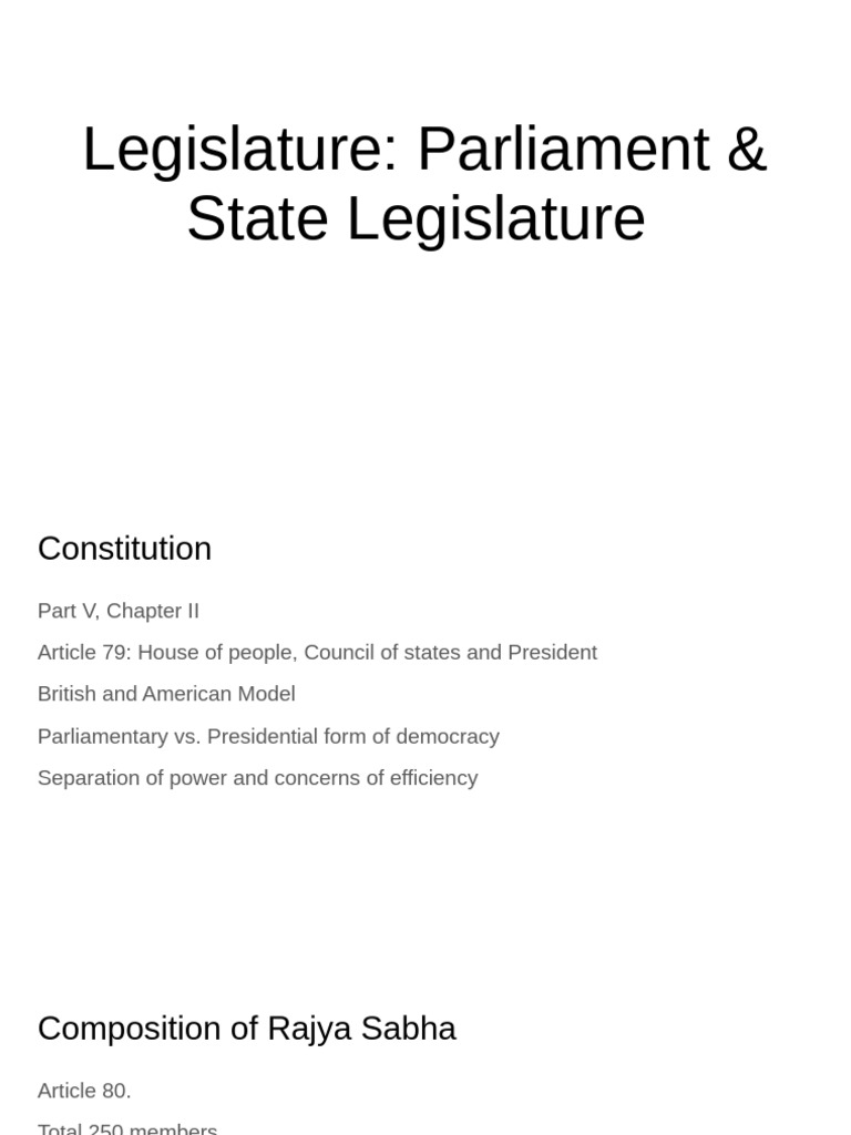 Legislature | PDF | Parliamentary Immunity | Government