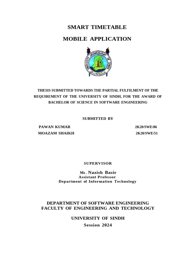 Smart Timetable Management System Thesis | PDF | Usability | System