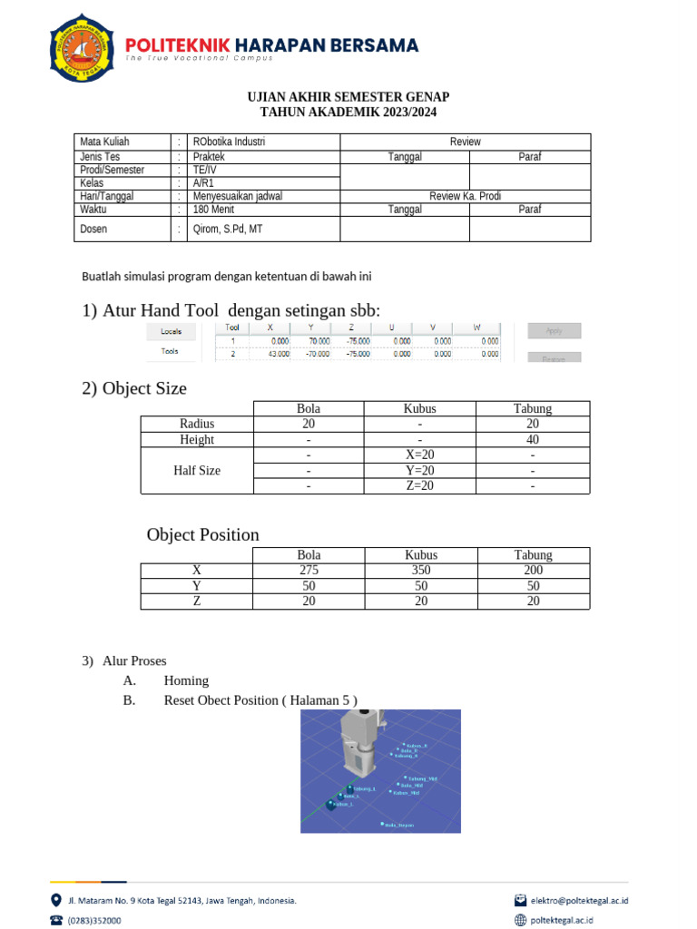 Soal Uas Robotika Industri 2024 Pdf
