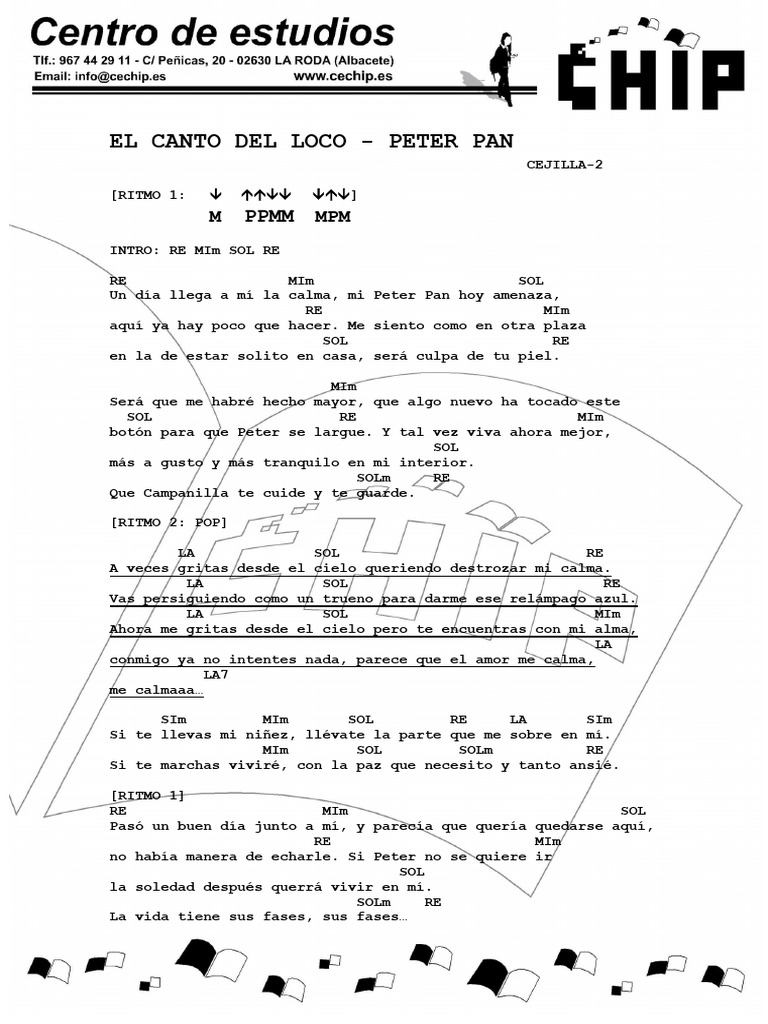 El Canto Del Loco - Peter Pan | PDF