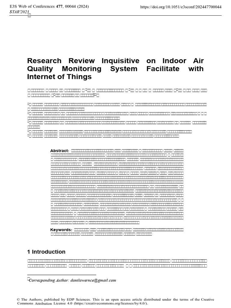 IoT-Enabled Indoor Air Quality Monitoring | PDF | Internet Of Things ...