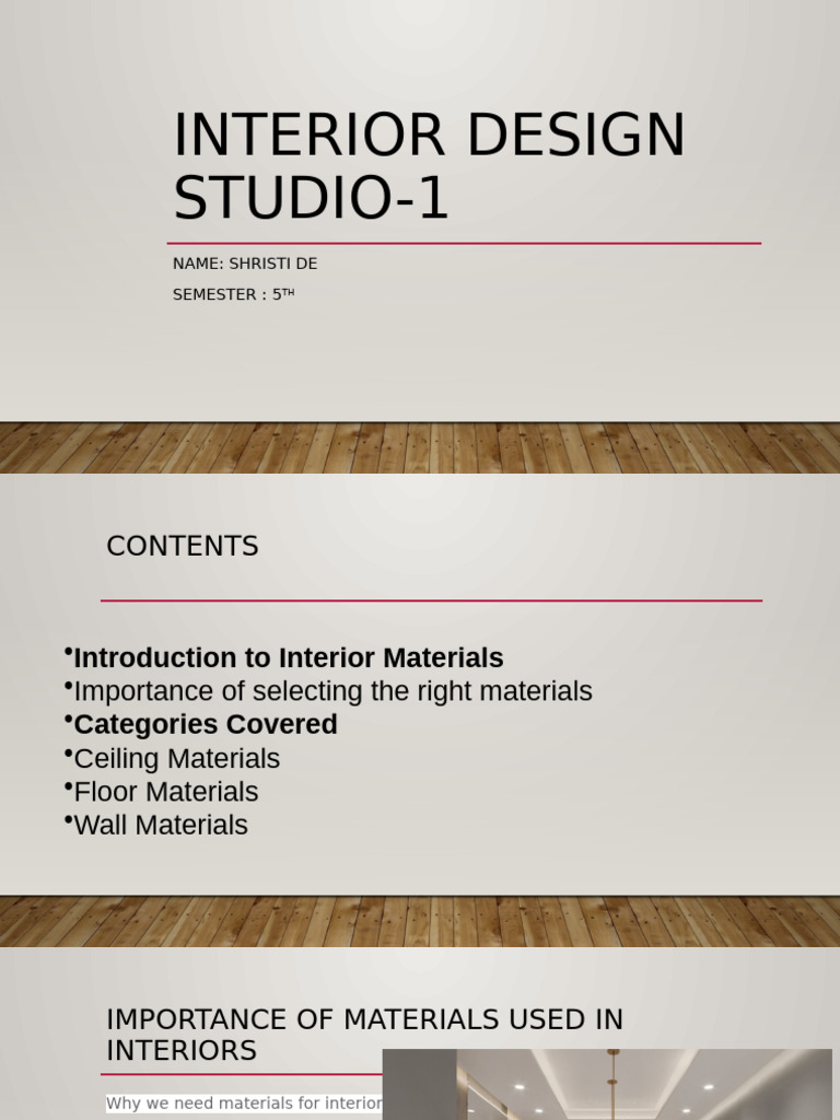 Interior Design Studio-1 | PDF | Flooring | Building Insulation