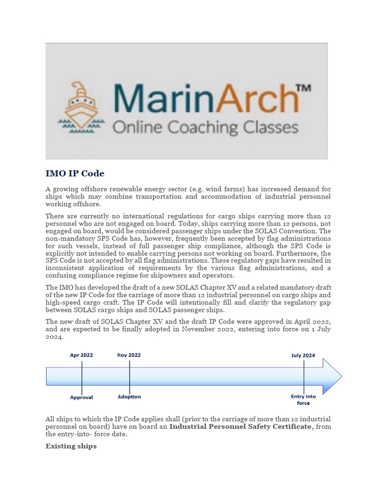 New IMO IP Code for Industrial Personnel | PDF | Ships | Tonnage