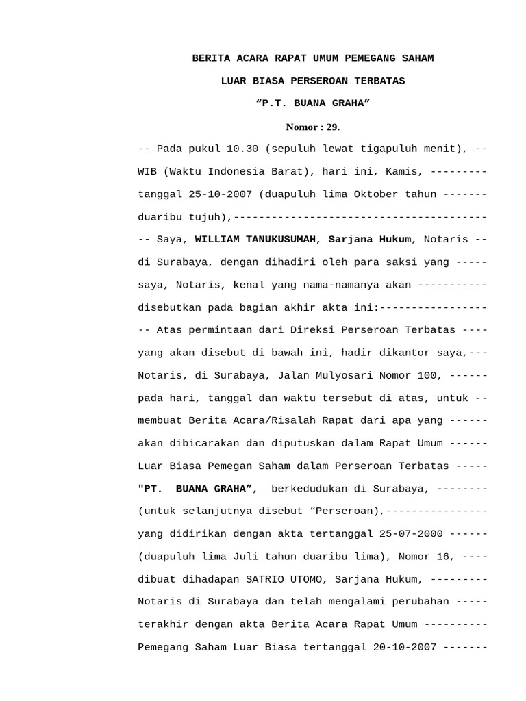 BA RUPS Tetuko 29 Terbaru | PDF