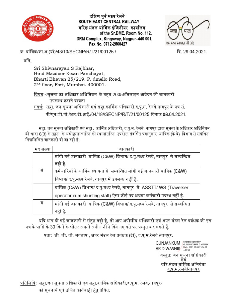 Rti Reply Pdf