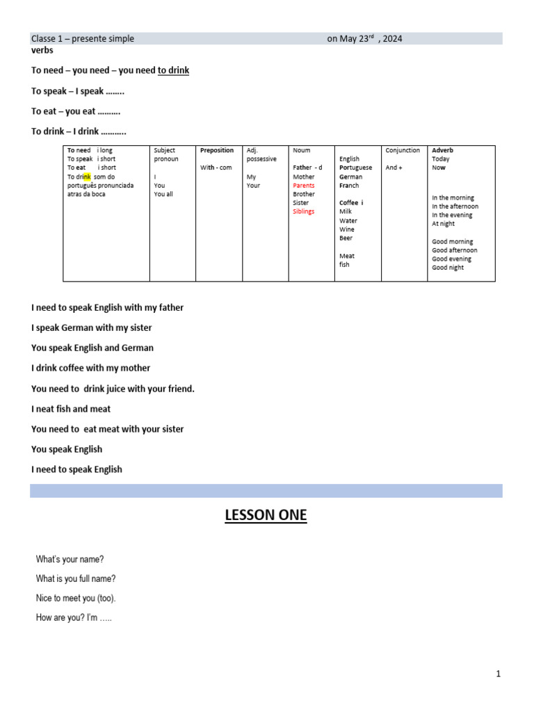 Lesson - 1 | PDF
