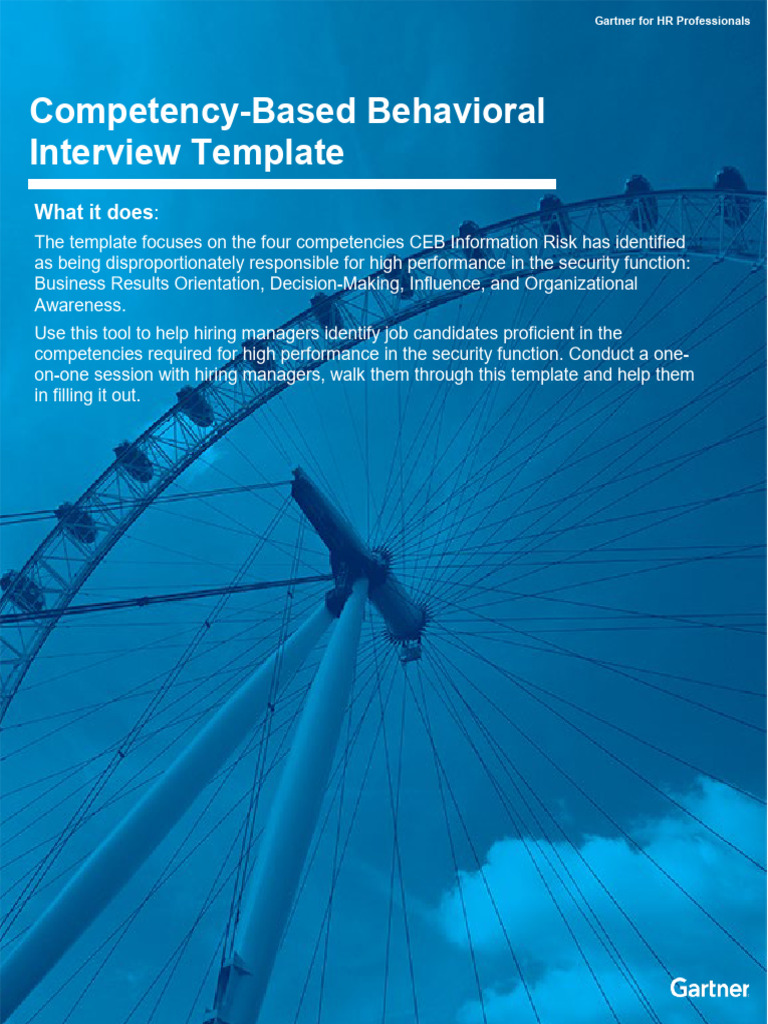 Competency_based_behavioral_interview | PDF | Decision Making ...