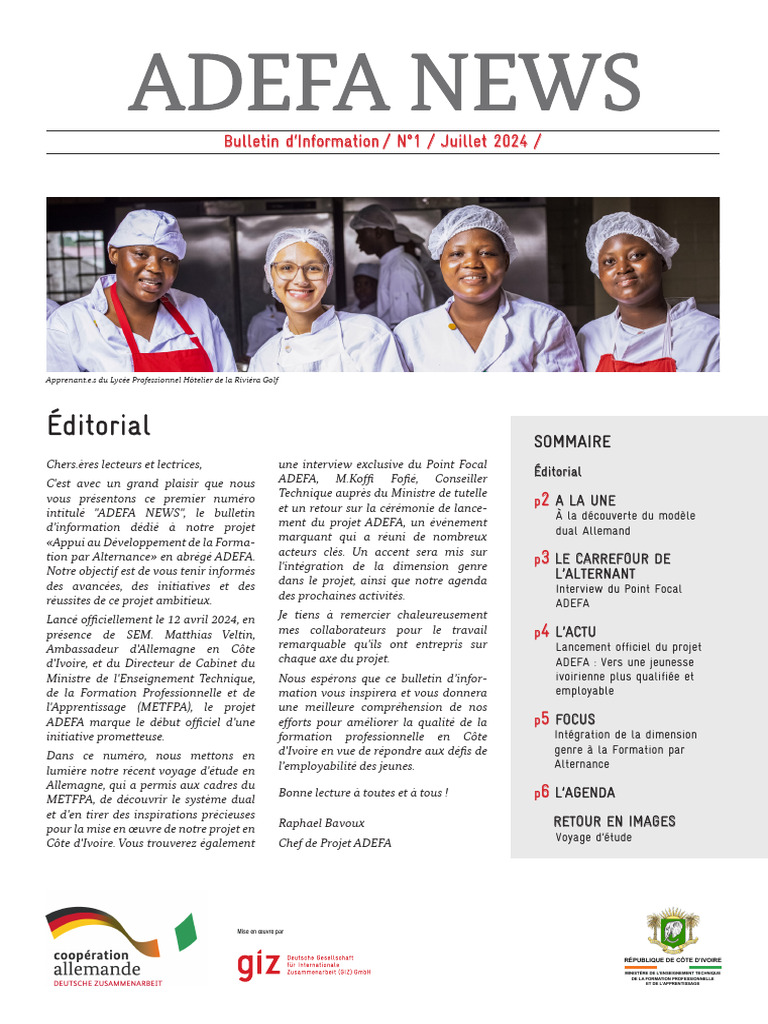 ADEFA : Vers une Formation Innovante | PDF | Côte d'Ivoire | Sexe