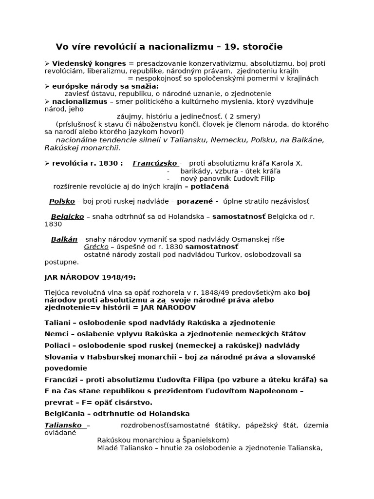 Vo V Re Revol ci Rok 1830 Pozn mky PDF