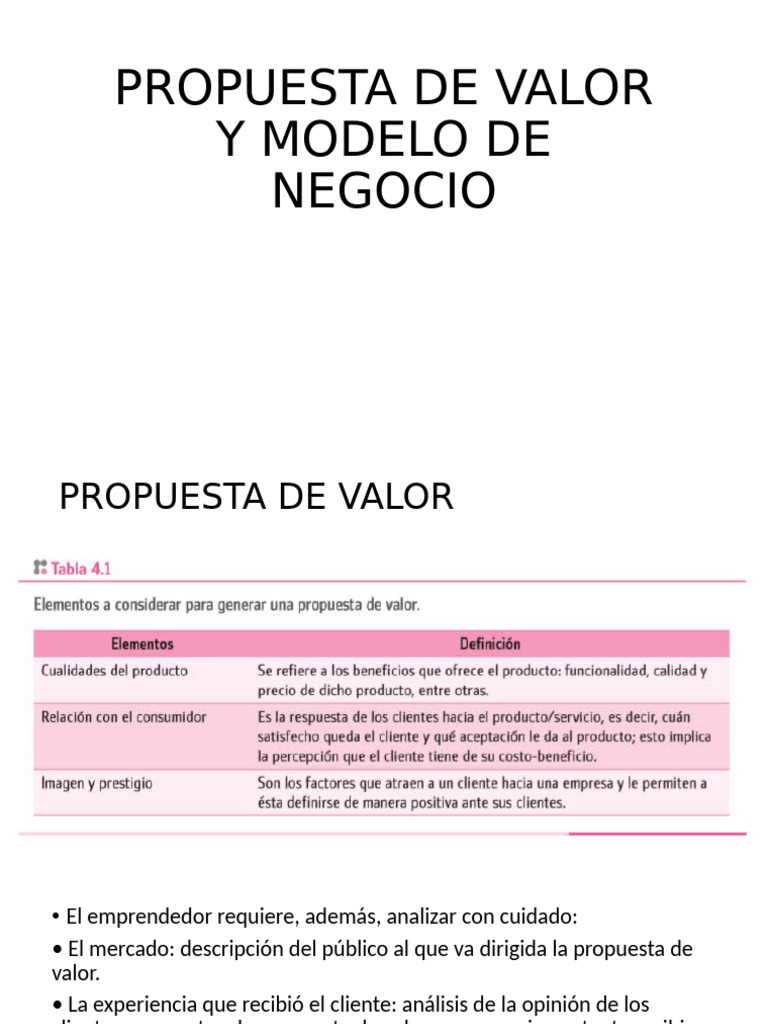 Propuesta de Valor y Modelo de Negocio | PDF | Business | Modelo de negocio