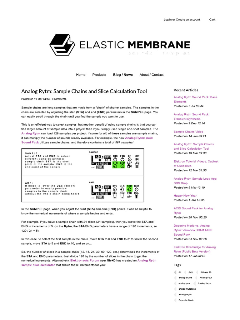 Analog Rytm Sample Chains Guide | PDF