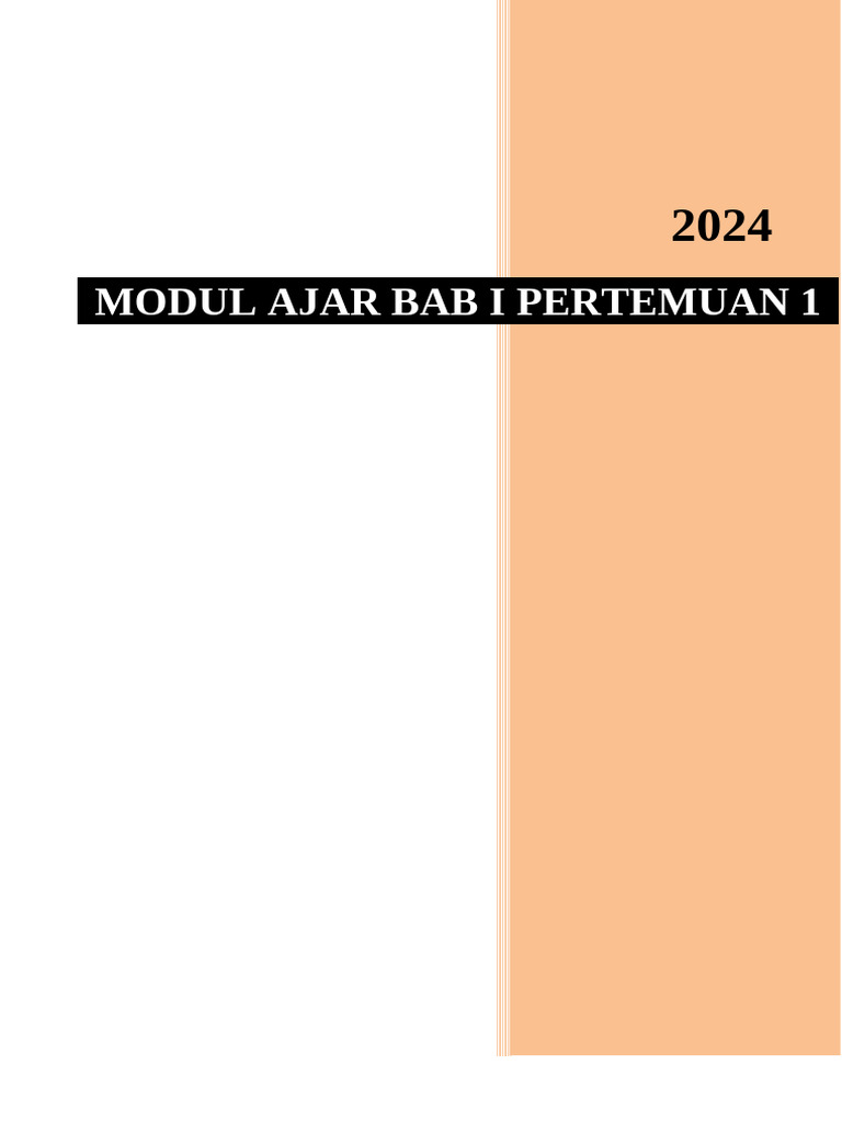 Modul Ajar Bab I Pertemuan 1 | PDF