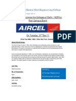 RKGEC Aircel Invitation