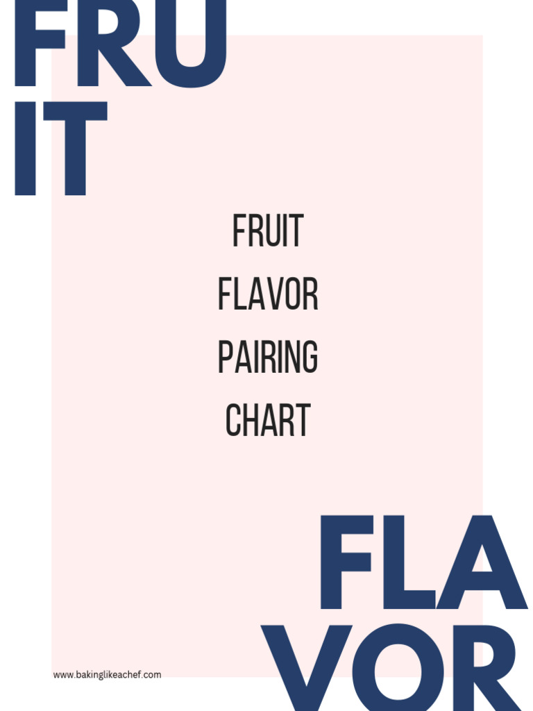 Ultimate Fruit Flavor Pairing Chart PDF
