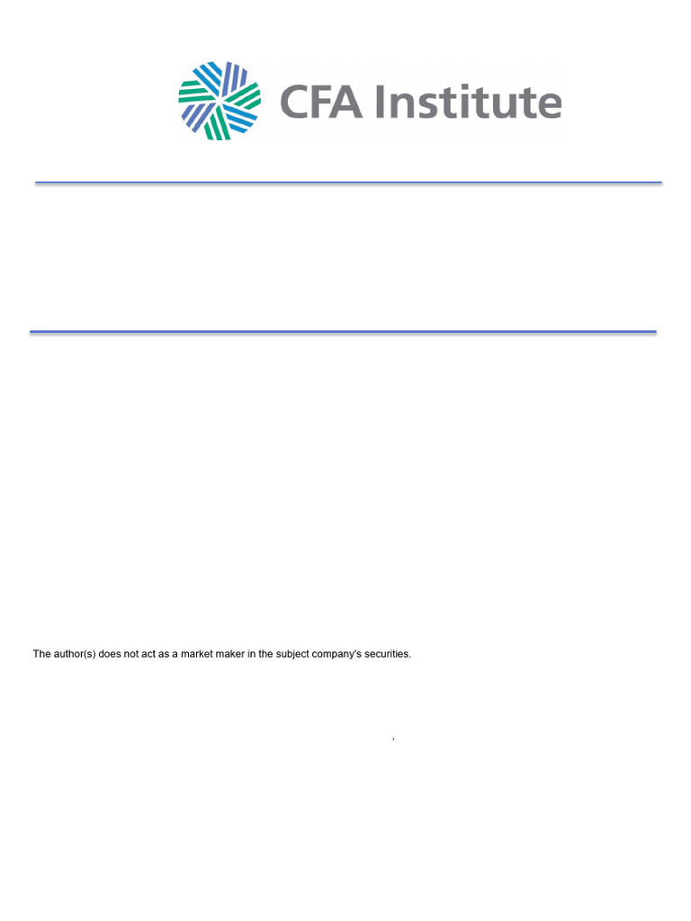 CFA Research Report | PDF