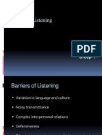 Barriers of Listening