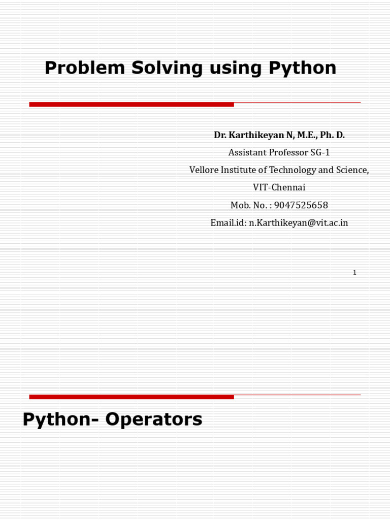 Operators Python | PDF