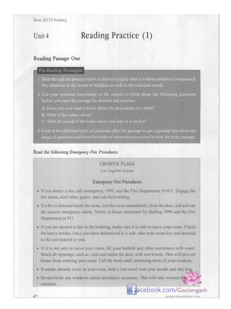 Basic Ielts Reading Answers Key Pdf