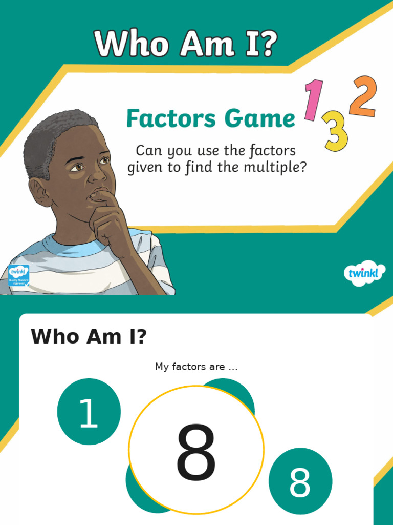 Au N 2549011 Who Am I Factor and Multiples Game - Ver - 1 | PDF