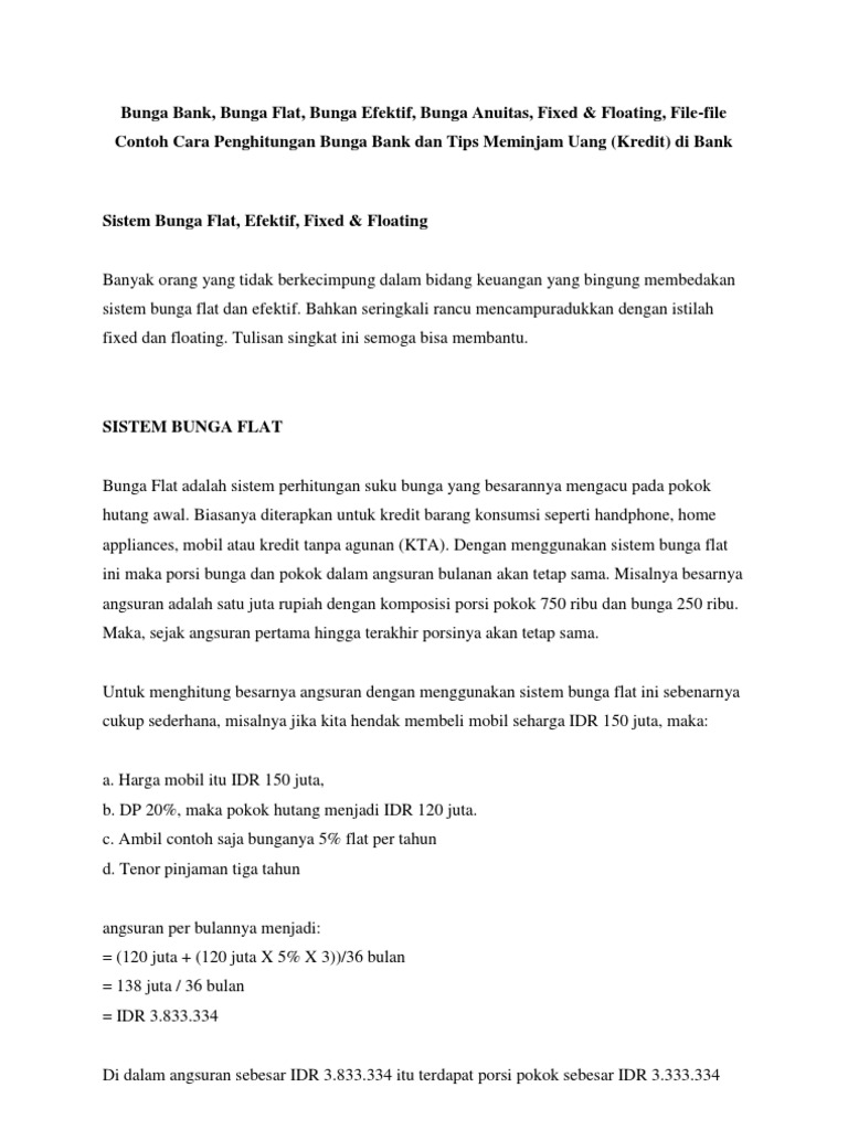 Bunga Bank | PDF