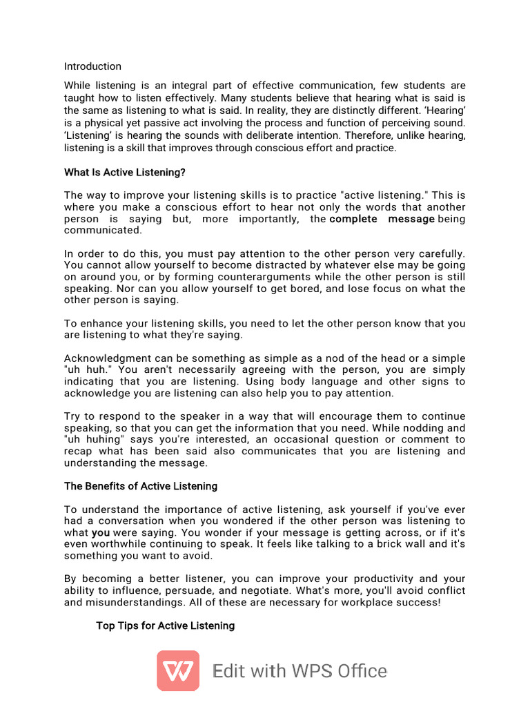 Active List Introduction | PDF