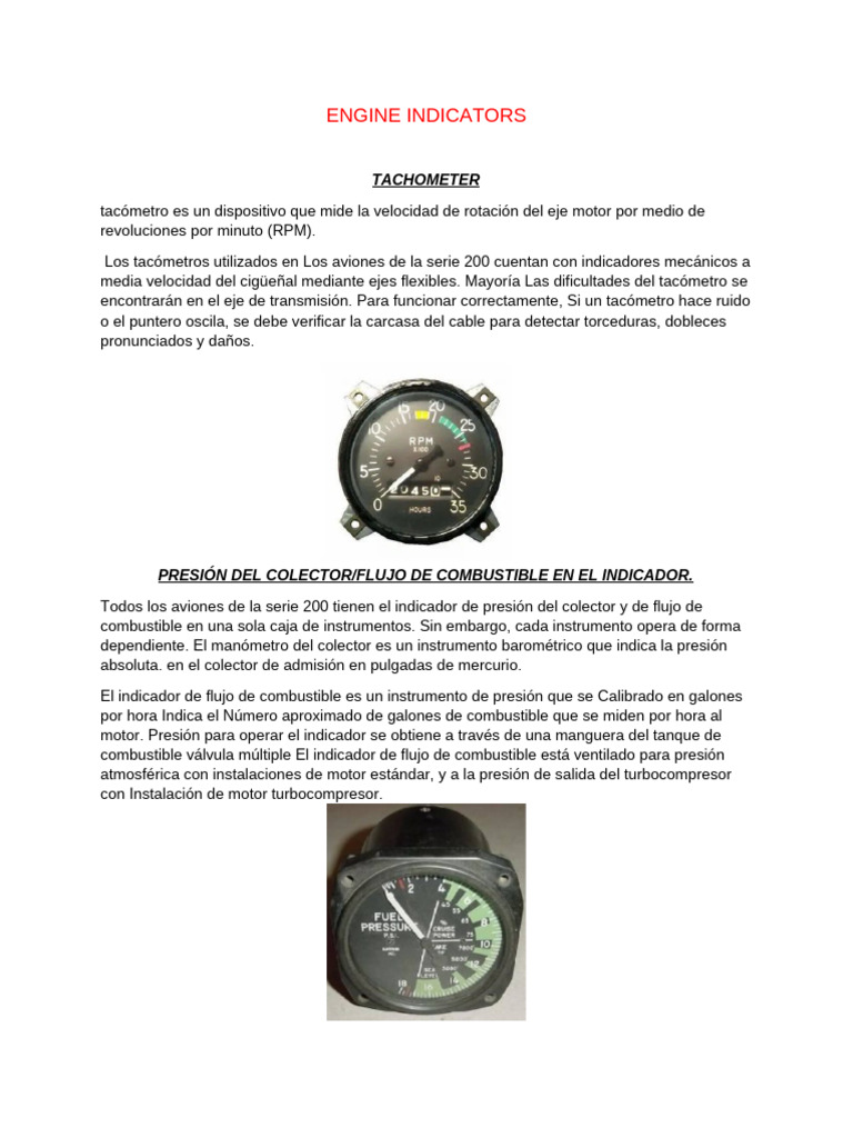 Engine Indicators | PDF