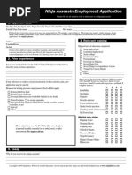 Download Assassin Employment Application by Allen Varney SN7593693 doc pdf