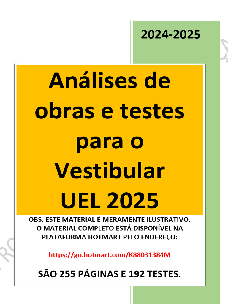 Amostra Uel 2025 | PDF