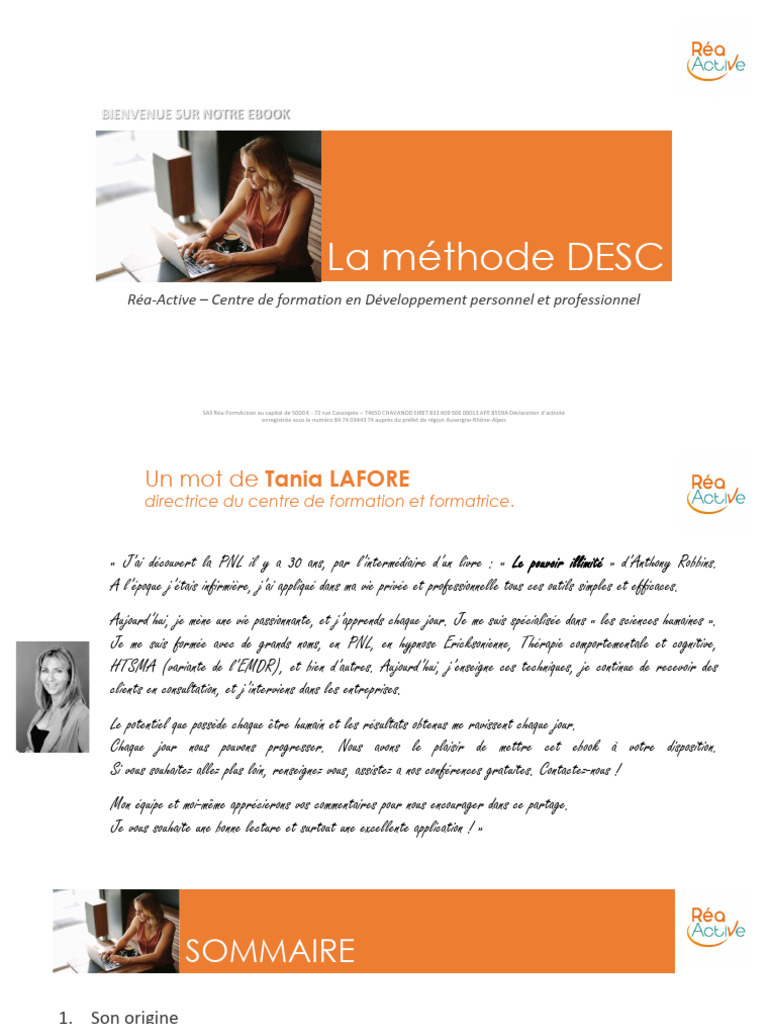 Méthode DESC : Outil de Communication Efficace | PDF | Émotions ...