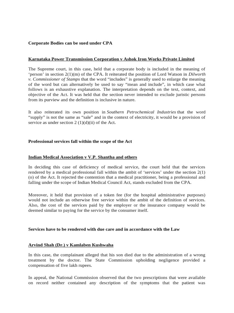 Consumer Cases | PDF