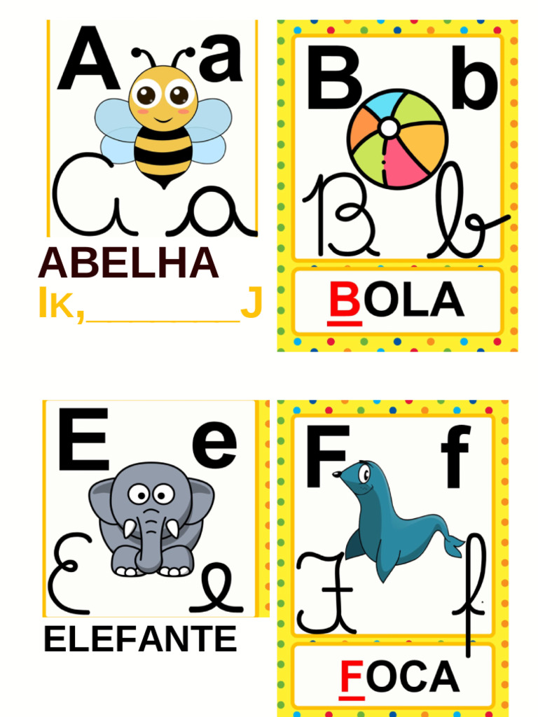 Alfabeto Ilustrado para Imprimir | PDF
