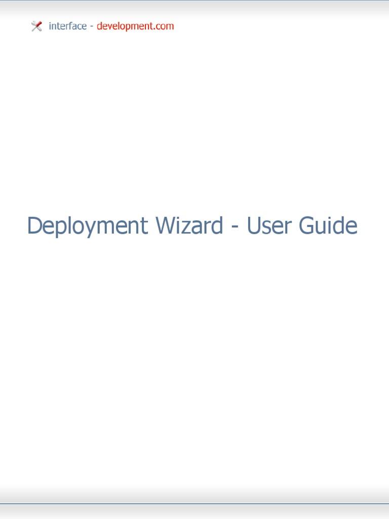 Deployment Wizard - User Guide | PDF | Trademark | Copyright