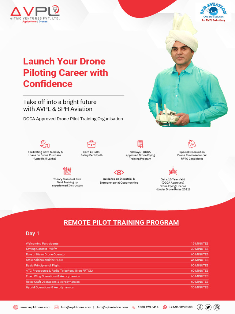 DGCA Approved Drone Pilot Training | PDF | Unmanned Aerial Vehicle ...