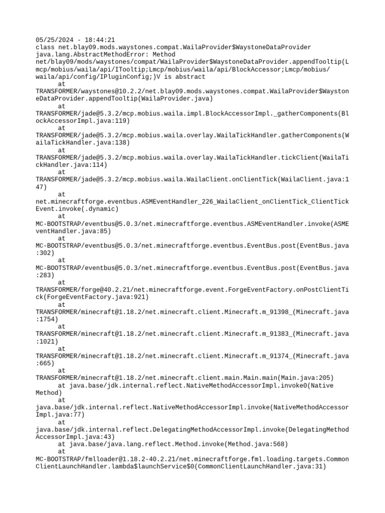 Waila Error Output | PDF