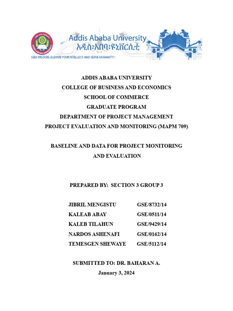 Section 3 Group 3 M&E Assignment | PDF