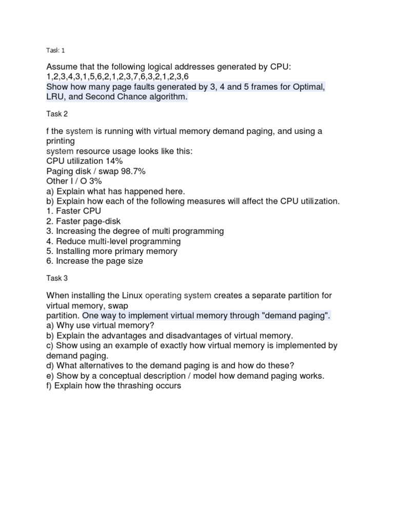 Page Faults and Virtual Memory Analysis | PDF | Teaching Methods ...